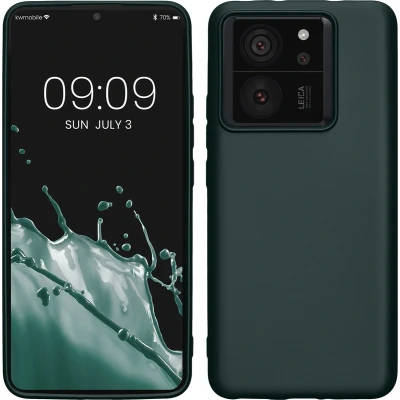 Afbeelding van kwmobile telefoonhoesje geschikt voor Xiaomi 13T / Pro Hoesje smartphone Back cover in metallic petrol