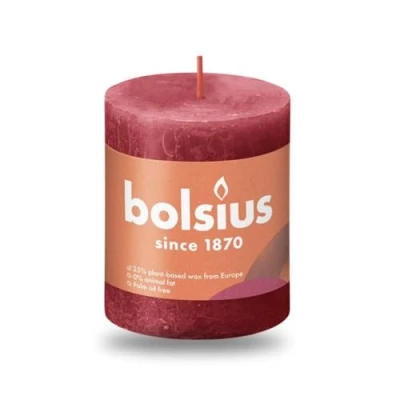 Afbeelding van Stompkaars Delicate Red 80/68 rustiek Bolsius