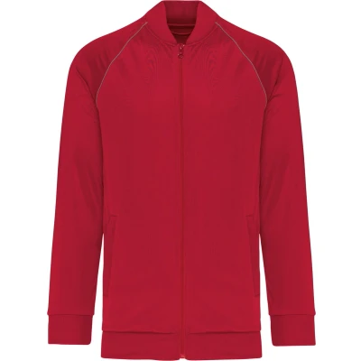 Afbeelding van PROACT Unisex trainingsjas met rits en biesje PA384 Sporty Red