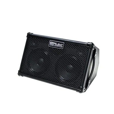 Afbeelding van Coolmusic BP40D 80W W/Bluetooth oplaadbare akoestische gitaarversterker voor elektrische gitaar met nagalm vertragingseffect, 6 ingangen, 3 bands equalizer
