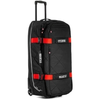 Afbeelding van Sparco Martini Racing TOUR Trolley Stijlvolle reiskoffer wielen Zwart/Rood