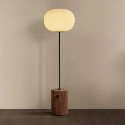 Afbeelding van Audo Copenhagen JWDA vloerlamp Red TravertineBronzed Brass