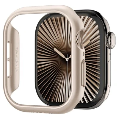 Afbeelding van Spigen Thin Fit beschermhoes compatibel met Apple Watch serie 10 42 mm (2024) Starlight