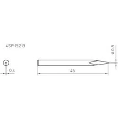 Afbeelding van Weller 4SPI15213 1 soldeerpunt Naaldvorm Grootte 0.8 mm Inhoud: stuk(s)