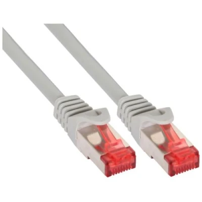 Image de Câble de raccordement InLine® S / FTP PiMF Cat.6 PVC CCA 250 MHz gris 0,25 m