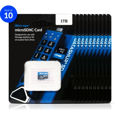 Afbeelding van iStorage MicroSD Card 1TB 10 Pack alleen te gebruiken met de datAshur SD flashdrive (module) IS FL DSD 256