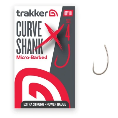 Afbeelding van Trakker Curve Shank XS Hooks Micro Barbed Haakmaat 4 (10 Stuks) Karperhaken