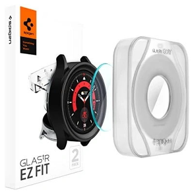 Afbeelding van Spigen Screenprotector Geschikt voor Samsung Watch 5 Pro 45mm met Montage Frame 2 pack