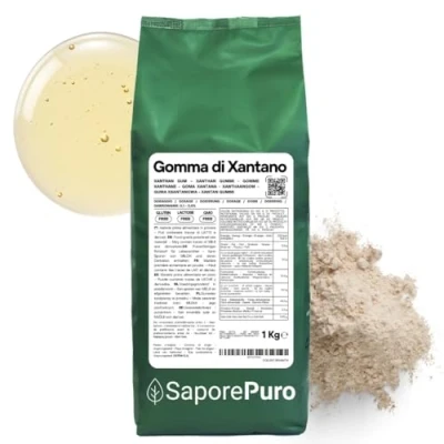 Afbeelding van Saporepuro Xanthaangom poeder 1 kg ideaal voor ijs, sauzen, garnering, sorbets, gels, pizza, mixologen, moleculaire keuken 100% puur