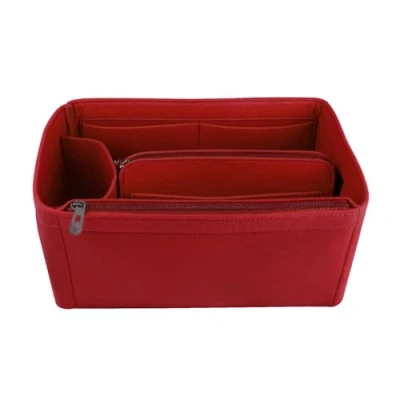 Afbeelding van NOTAG Vilten tas organizer met meerdere vakken, rood, groot