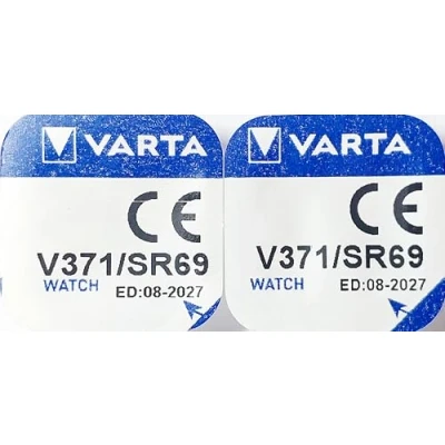 Afbeelding van VARTA 2 x zilveren oxide batterij V371 (SR69) SR920SW 1,55 volt