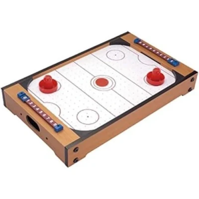 Afbeelding van Airhockey Tabletop Compacte Airhockeytafel 51 x 31 cm Met Luchtaandrijving Hout