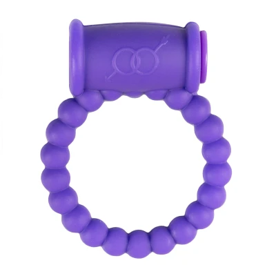 Afbeelding van Cockring Met Vibrator Paars Levensecht Gevoel