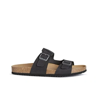 Image de Geox Sandales U Ghita B pour homme, Noir, 46 EU
