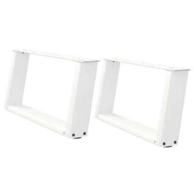 Afbeelding van vidaXL Salontafelpoten 2 st U vormig 70x(30 31) cm staal wit