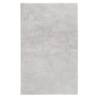 Afbeelding van Luxe Badmat Fluffy Hotelkwaliteit Wasbaar &amp; Anti slip 100% Polyester, Soft Touch Zilver Rechthoek Polyester 50x90 cm