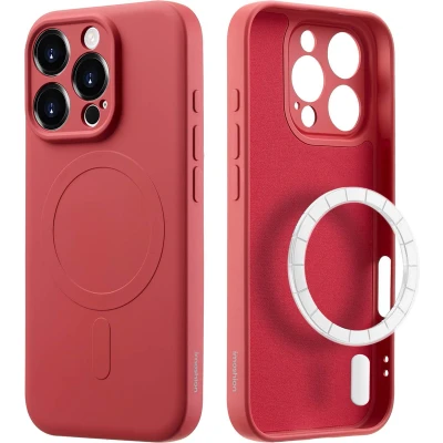 Afbeelding van imoshion Hoesje Geschikt voor iPhone 16 Pro Siliconen Color Backcover MagSafe roze