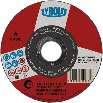 Afbeelding van Snijschijf Tyrolit Ø125 x 1 22,23 mm