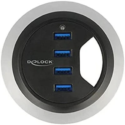 Afbeelding van Delock 62868 USB 3.2 Gen 1 hub 4 poorten Zwart