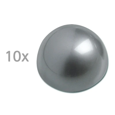 Image de Maul boule demi sphère magnétique 30 mm argentée (10 pièces)