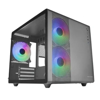 Afbeelding van MARSGAMING Mars Gaming MC 400 behuizing, compact, micro ATX, zijvenster, compleet gehard glas, 3 x FRGB 120 mm ventilatoren, mesh zijpaneel