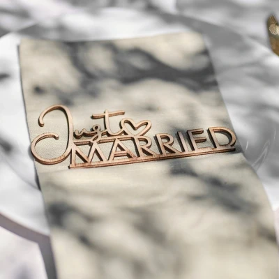 Afbeelding van Just Married Hout