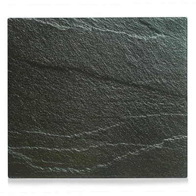 Afbeelding van ZELLER ANTHRACITE SLATE glazen beschermplaat voor fornuis groot