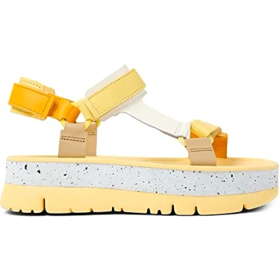 Afbeelding van Camper Oruga UP Sandalen met plateauzool, Dames, Maat: 39, Gelb Leer