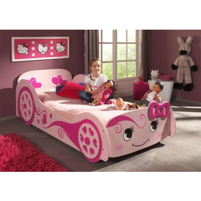 Afbeelding van LUCEVI Carbeds Love Bed 90x200cm Roze