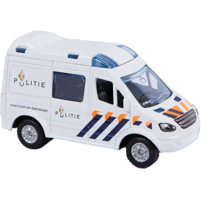 Afbeelding van Basic Diecast Pull Back Politie Auto 8 Cm