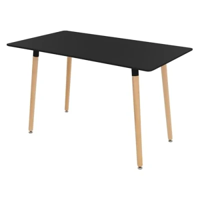 Afbeelding van Houten eettafel 120x70 cm zwart Eetkamertafel voor 4 6 personen ML design