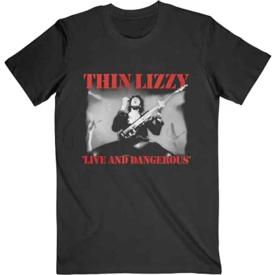 Afbeelding van Thin Lizzy Live &amp; Dangerous Heren T shirt XL Zwart