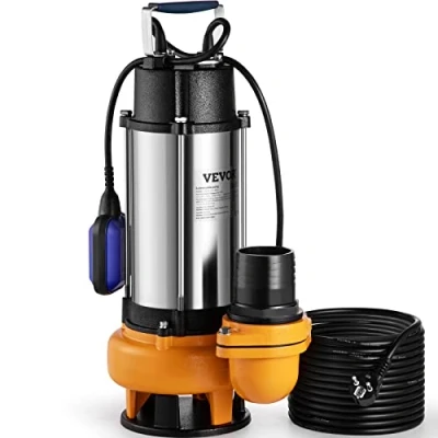 Afbeelding van VEVOR Hefpomp voor geladen water, 2200 W, afvoerpomp 1000 l/min, vacuümpomp, zwembad, kelder, septische tank, dompelpomp, het pompen van vuil afvalwater