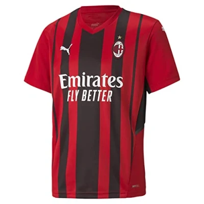 Afbeelding van Puma AC Milan Shirt Junior Sportshirt Maat 128 Unisex Rood/Zwart