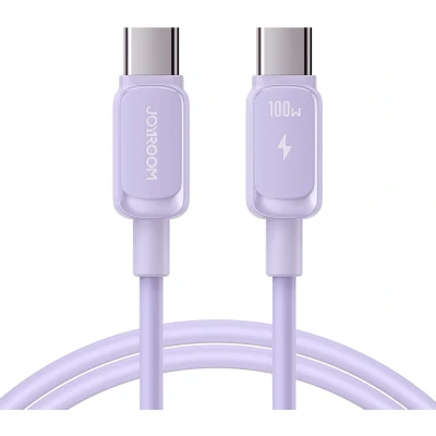 Afbeelding van Joyroom USB C naar Kabel 100W 1.2 Meter Snellader Paars