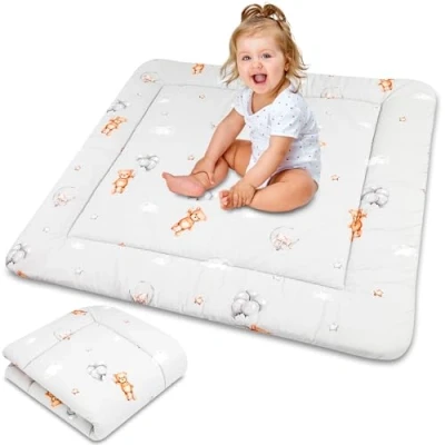 Afbeelding van Kruipmat voor babykamer Kindervloermatras om te spelen in het park, tapijt van katoen en dik baby&#039;s kinderen, 100 cm, pluche