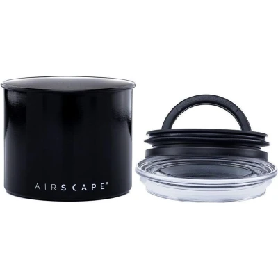 Afbeelding van Airscape Koffiebonen Voorraadpotten Koffie Staal Zwart 250 gram