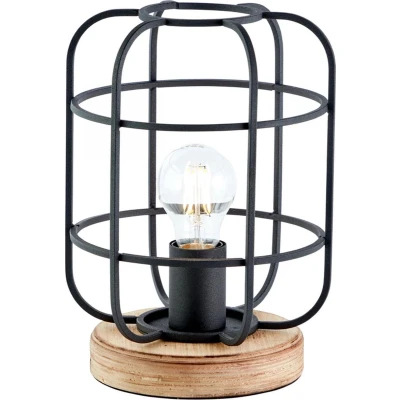 Afbeelding van tafellamp Gwen Zwart Hout Brilliant