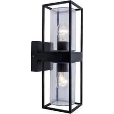 Afbeelding van Lutec Flair 5288804012 Buitenlamp (wand) LED E27 80 W Zwart (mat)