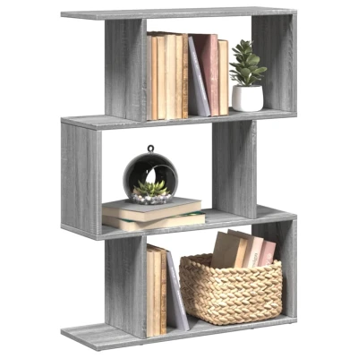 Afbeelding van Kamerscherm / boekenkast 3 laags 70x24x97 cm hout grijs sonoma