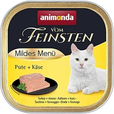 Afbeelding van Animonda Cat Vom Feinsten Mild Menu 32x100g Kalkoen &amp; Kaas