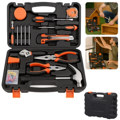 Afbeelding van Cheqo Gereedschapset Voor Beginners 45 Delige Klauwhamer Schroevendraaiers Tangen Imbussleutels Multi