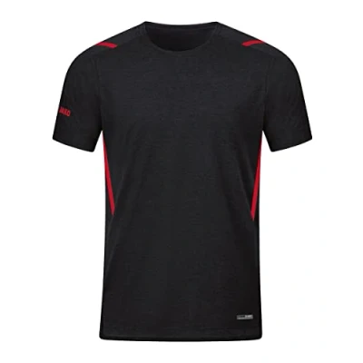 Afbeelding van JAKO T shirt Challenge Zwart gemeleerd/rood