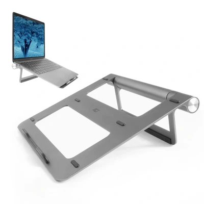 Afbeelding van ACT AC8125 Laptopstandaard tot 15.6&quot; USB C Docking Station 2x A 1x 4K HDMI LAN Kaartlezer Hoogte verstelbaar Ergonomisch