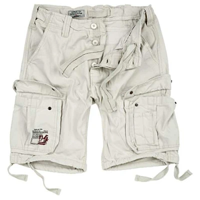 Afbeelding van Surplus Heren Airborne Wijnoogst Korte Broek Washed Woodland, Off Wit, 3XL