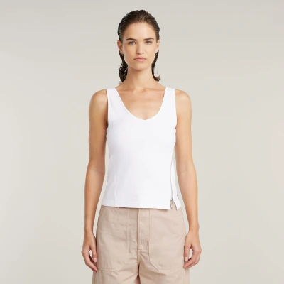 Afbeelding van G STAR Asymmetrical ZIP Top, Dames, Maat: XS, White