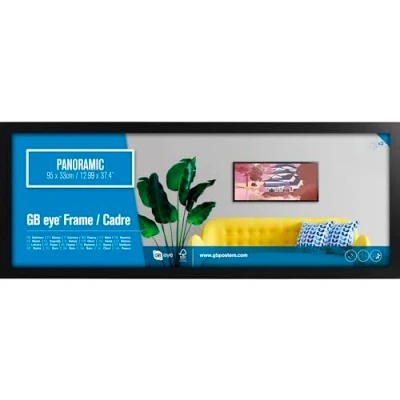 Afbeelding van GB eye LTD FMPNA1BK Panoramische lijst 33 x 95 cm Zwart Eton Hout