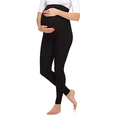 Afbeelding van Merry Style MS MS10 297 LE 2Pack Dames Zwangerschapsleggings Leggings Sport Vrijetijdsbroek Lang Viscose Sporbroek Yogabroek Zwart M