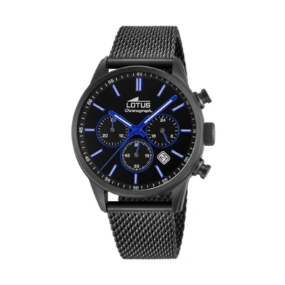 Afbeelding van Lotus Herenhorloge analoog kwarts met Armband van roestvrij staal 18700/3, zwart, armband, SCHWARZ, Eén maat,