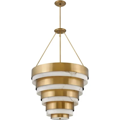 Afbeelding van Hinkley LED Pendelarmatuur Echelon 8X E14 Max 40W Dimbaar Heritage Brass